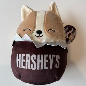 NWT Kellytoy Squishmallow Hershey's Regina 8" Plush Chocolate Dog